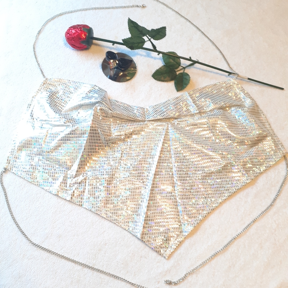 OS Sparkly Backless Top